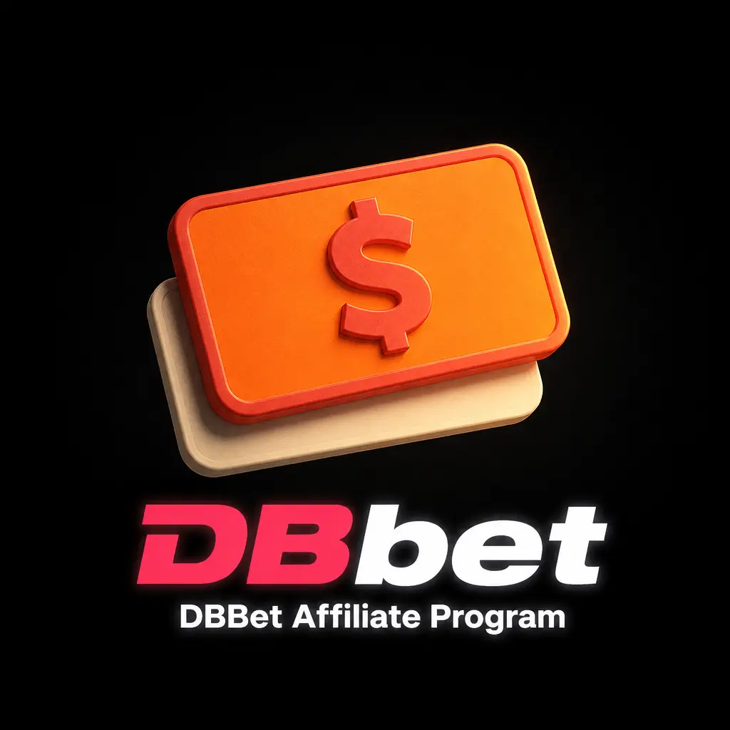 DBBet Affiliate Program dashboard showing revenue share earnings, referral tracking, and monthly payout options for partners