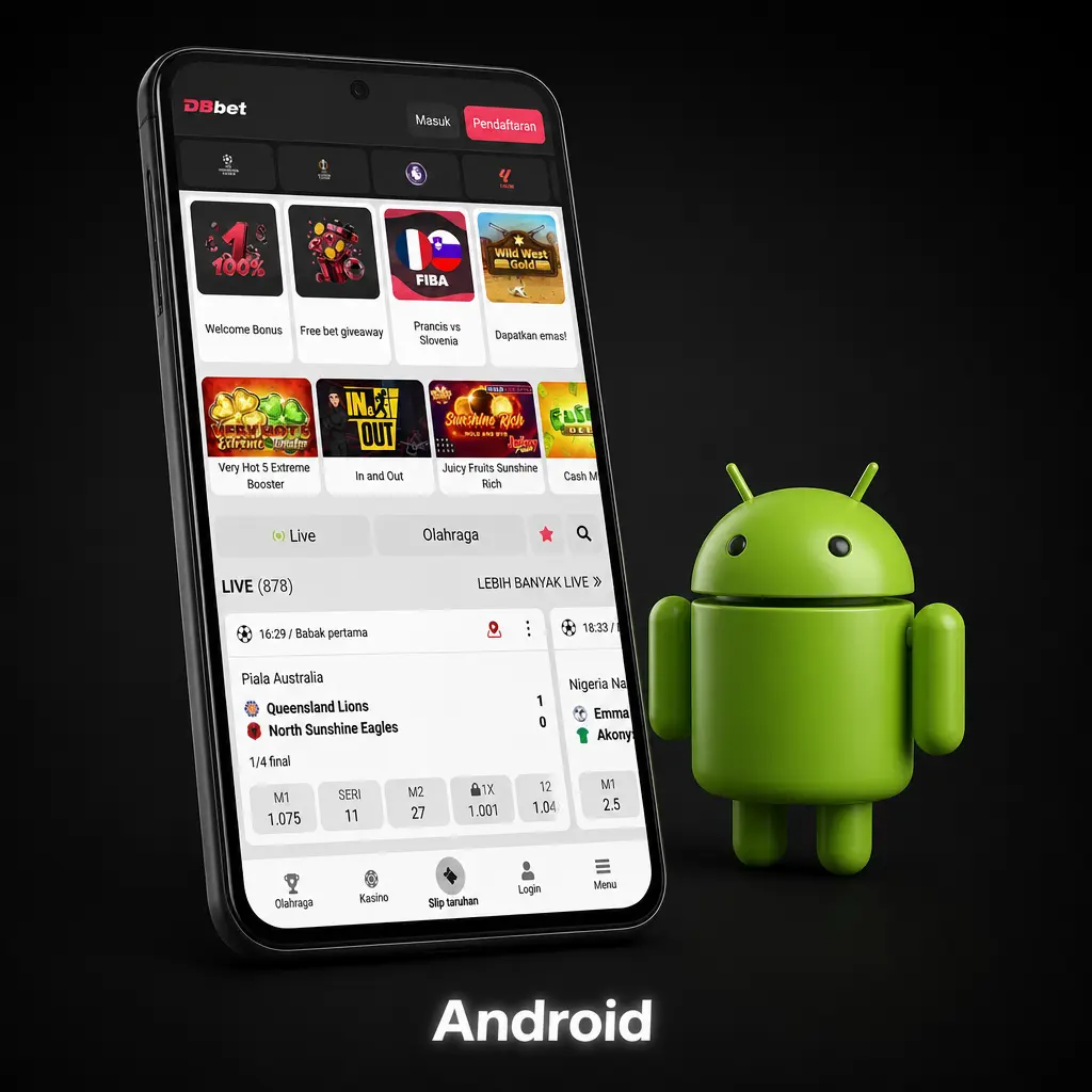 DBBet Android app download and installation guide showing steps to install the APK on Android 8.0 devices