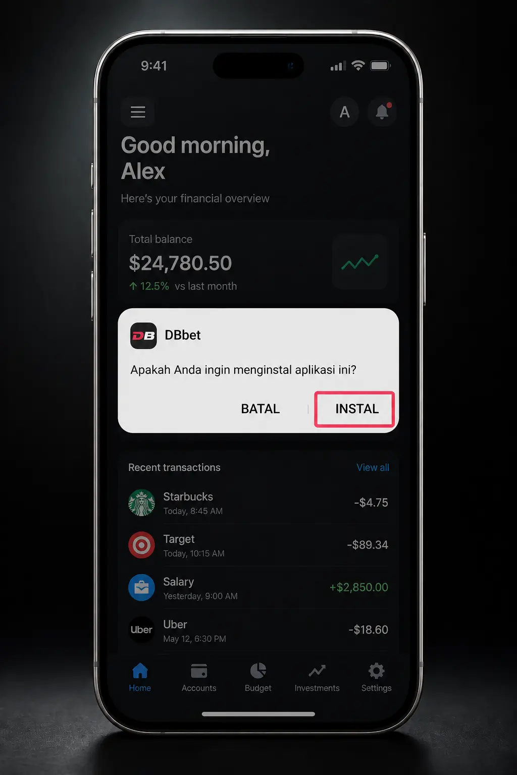 Step-by-step guide showing how to download and install DBBet APK for Android in 4 simple steps