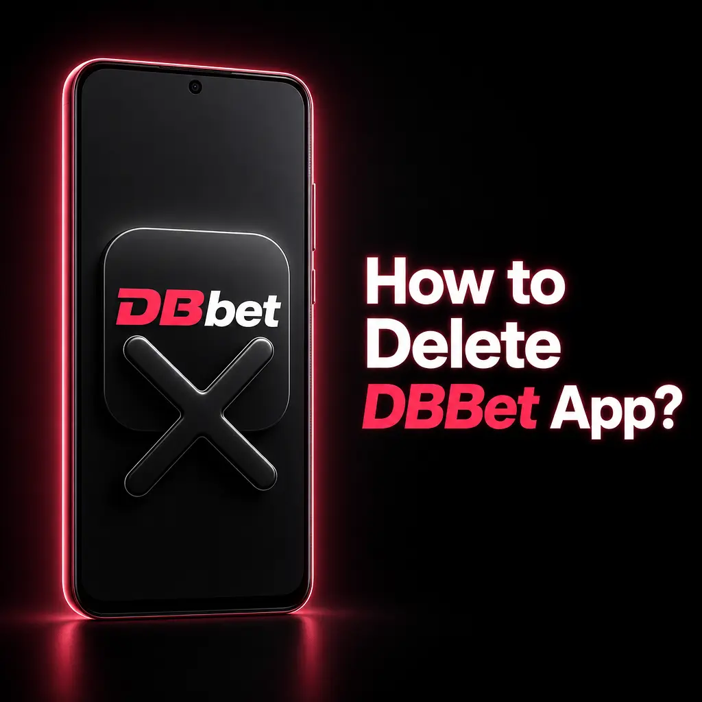 Steps to uninstall DBBet app from home screen or Android Settings menu; account data remains saved on DBBet servers