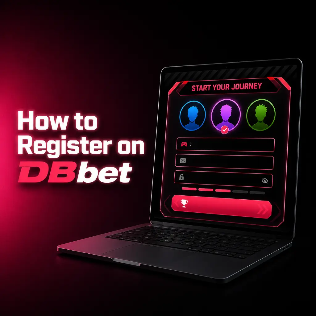 Step-by-step guide showing how to register on DBBet using email, phone number, or quick login to claim a deposit bonus.