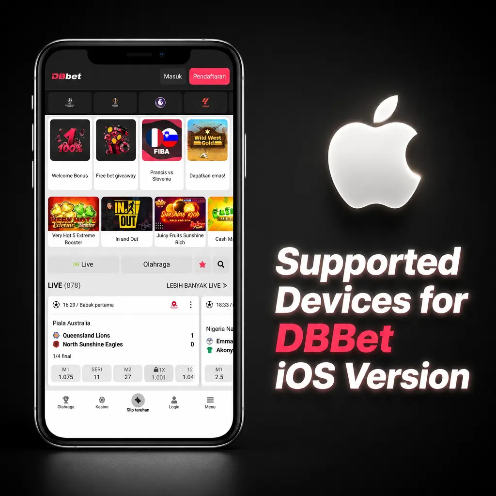 DBBet iOS PWA compatible devices: iPhone 16, 15, 14, SE 2022, and iPad Air 2024